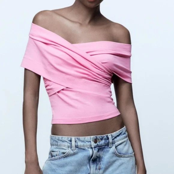 Zara Crossover off the shoulder top - Picture 5 of 6